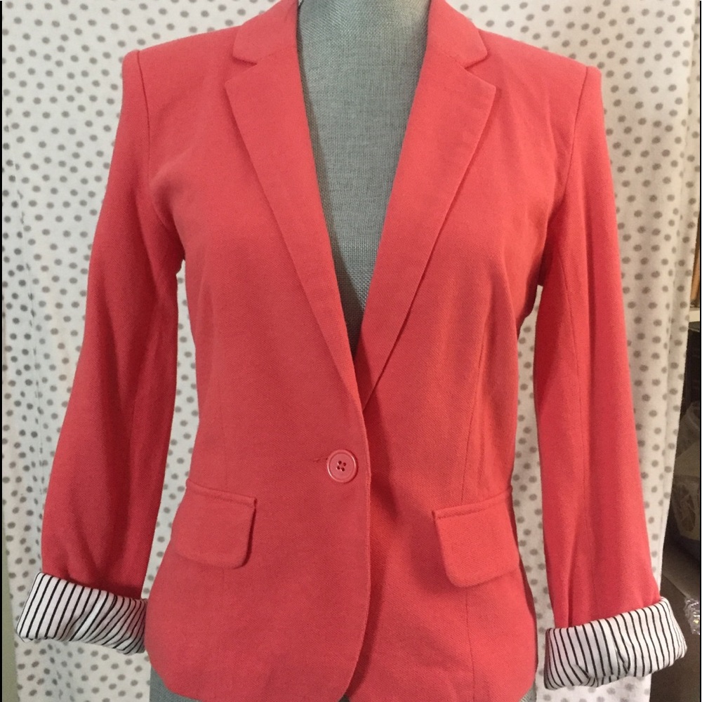 Cynthia Rowley Salmon Padded Blazer